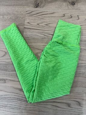 NWT ABS2B Neon Green Honeycomb Leggings